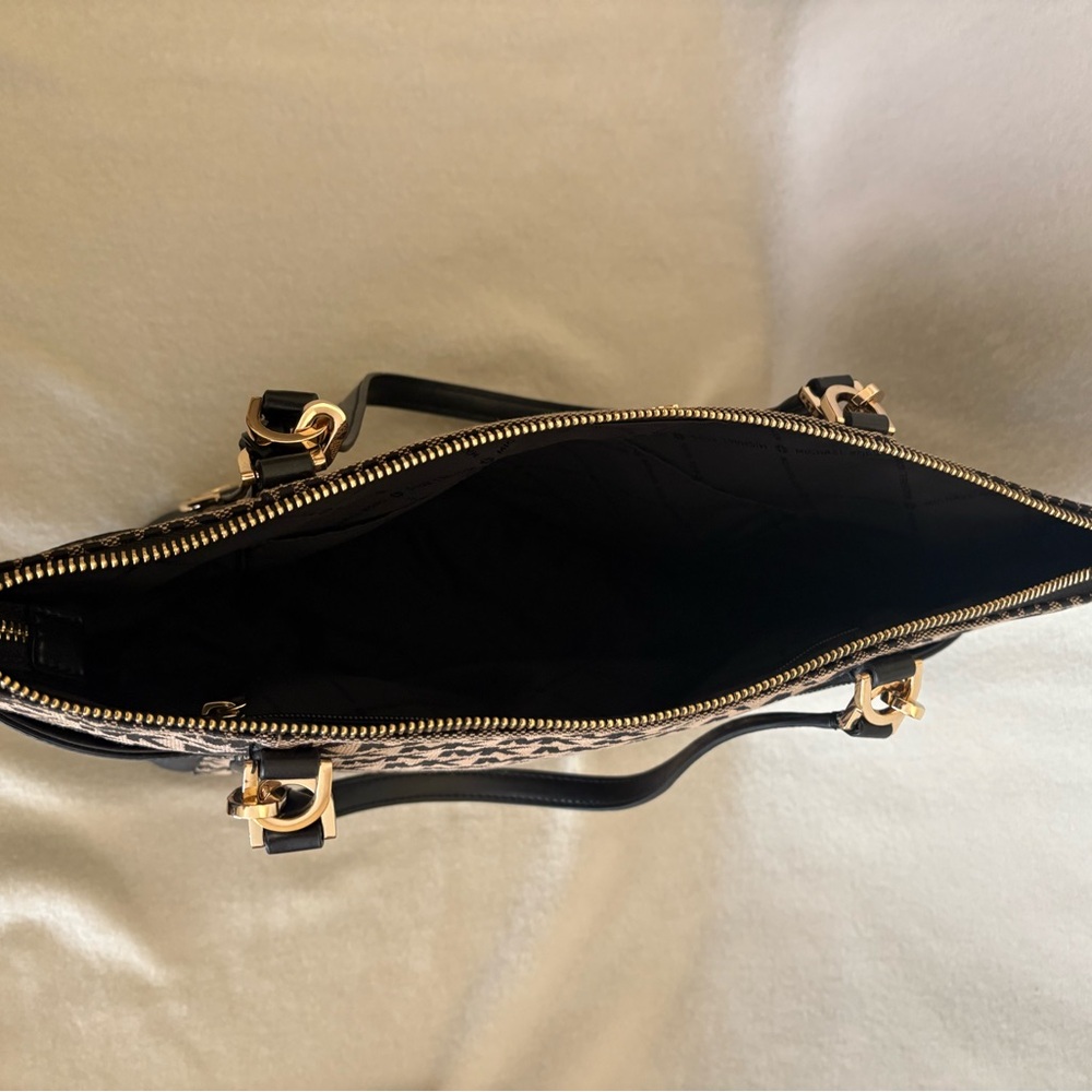 Michael Kors Black and Brown Signature Tote - Picture 4 of 5